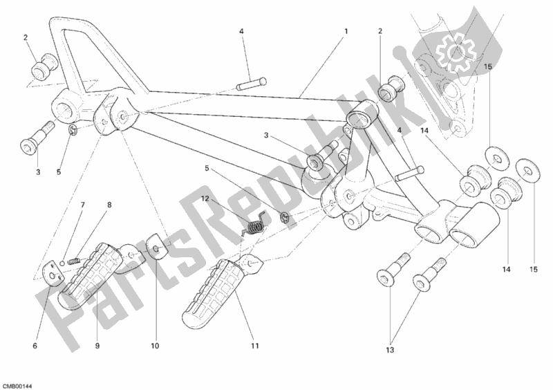 Todas las partes para Reposapiés, Derecha de Ducati Sportclassic Sport 1000 2007